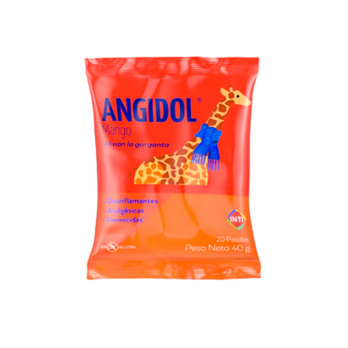 Angidol Sobre 20 Pastillas Mango x1u Bolsa