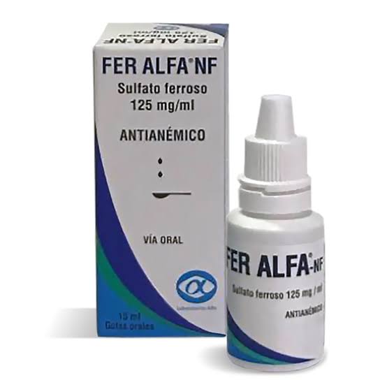 Fer Alfa Nf 125Mg Gotas 15Ml Sulfato Ferroso x1unidad (Alfa)