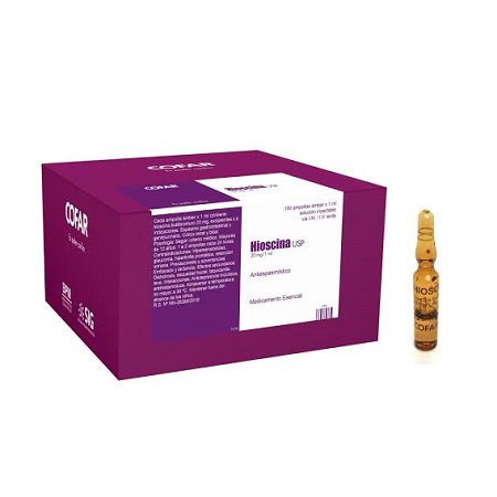 Hioscina 20mg/1ml Inyectable  x1u ( COFAR)