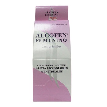 ALCOFEN FEMENINO PARACETAMOL 500MG Y CAFEINA 30MG TABLETA X1U