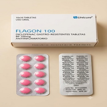 Flagon 100 Diclofenaco 100mg x1u 1Tira (Unicure)