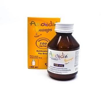 AMOXIDIN 500MG AMOXICILINA SABOR NARANJA 100 ML X1U