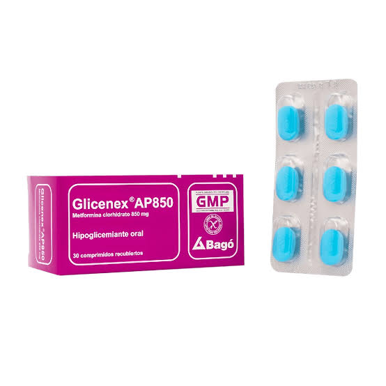 Glicenex Ap 850Mg Metformina x1unidad Tableta (Bago caja x30-tira x6)