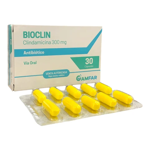 Bioclin 300 Mg Clindamicina x1unidad Capsula (Camfar x30-tira x10)