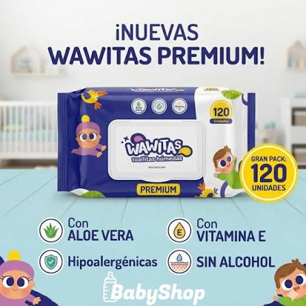 Toallitas Humedas Wawitas 120 uinidades x1u (QUIMAT)