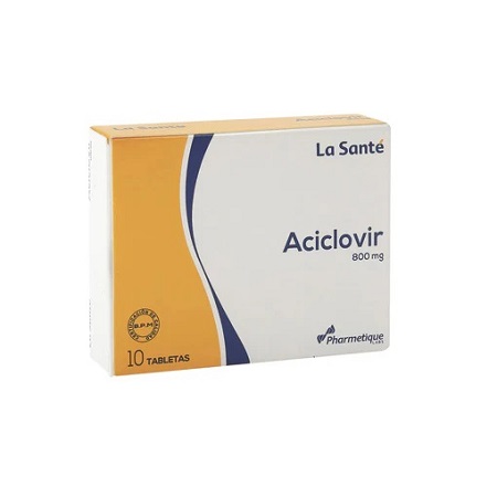 Aciclovir 800Mg X10U Tableta 1Tira