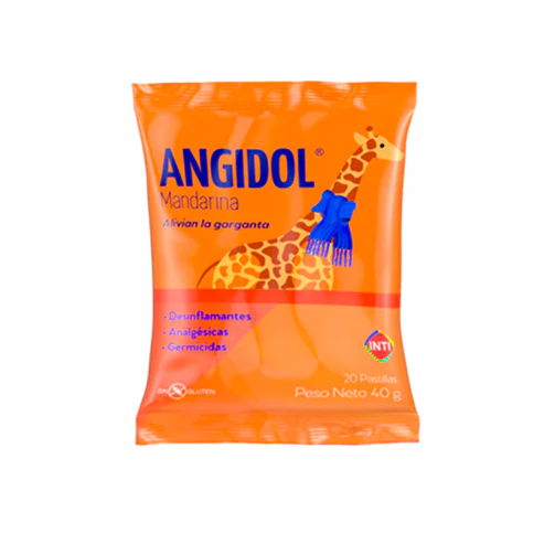 Angidol Sobre 20 Pastillas Mandarina x1u Bolsa