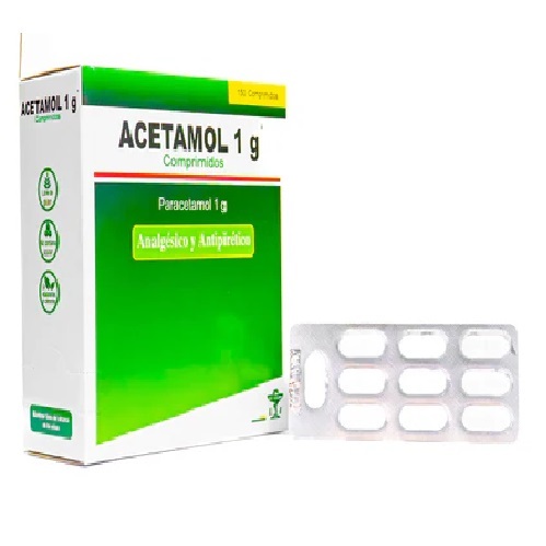 ACETAMOL PARACETAMOL 1G X10U 1TIRA TABLETA