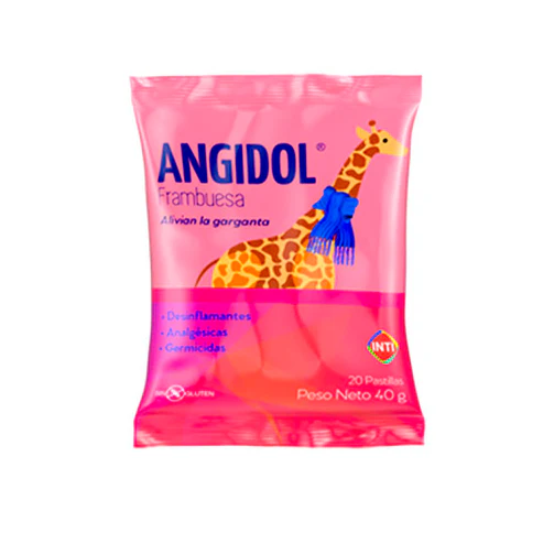 Angidol Sobre 20 Pastillas Frambuesa x1u Bolsa