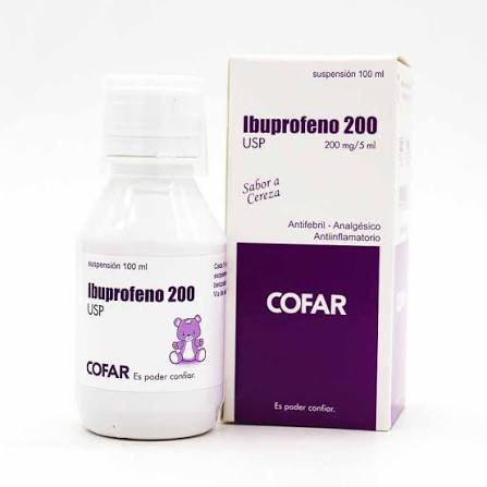 Ibuprofeno 200mg/5ml Susp. 100ml x1unidad (Cofar)