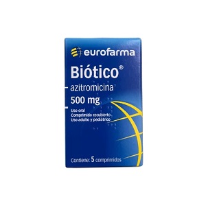 Biotico Azitromicina 500Mg x1unidad (Eurofarma x5unidad caja)