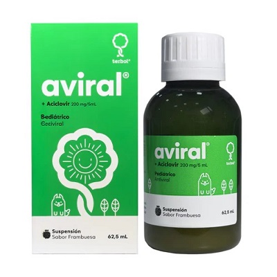 Aviral Aciclovir 200Mg / 5Ml Suspensión X 62.5Ml X1u