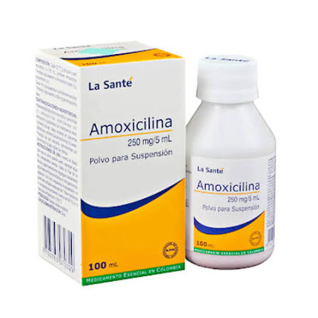 Amoxicilina 250Mg/5Ml Susp 100Ml x1u (La Sante)