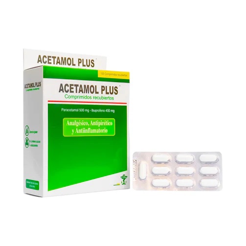 ACETAMOL PLUS PARACETAMOL 500MG / IBUPROFENO 400MG X1U TABLETA