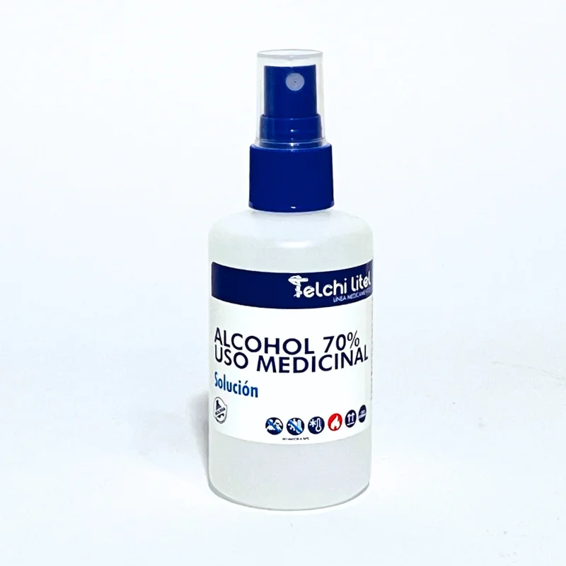 ALCOHOL 70 % CON ATOMIZADOR 100 ML x1unidad (Telchi)